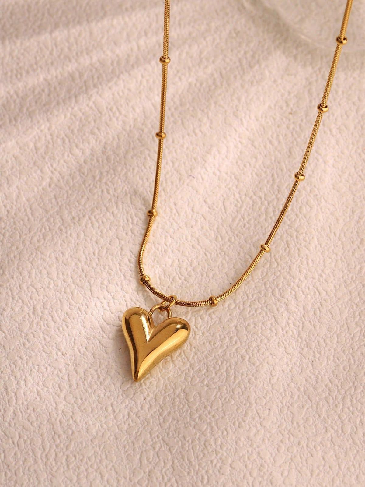 Heart and bead chain  