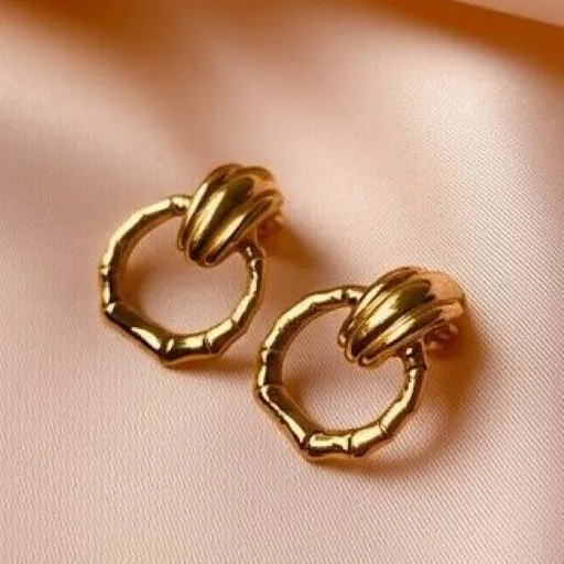 Bamboo Ring statement earrings 